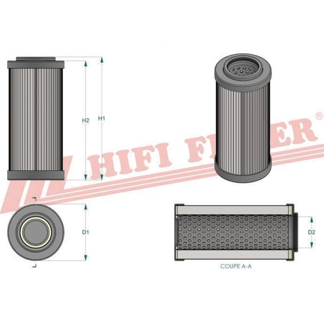 Filtre Hydraulique SH 61153 Hifi Filter référence fournisseur HIFSH61153